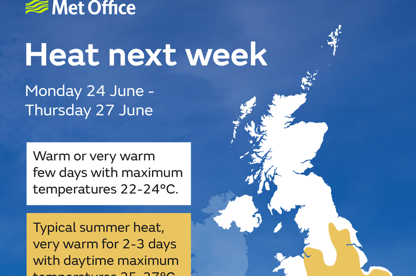 The Met Office heat map for next week