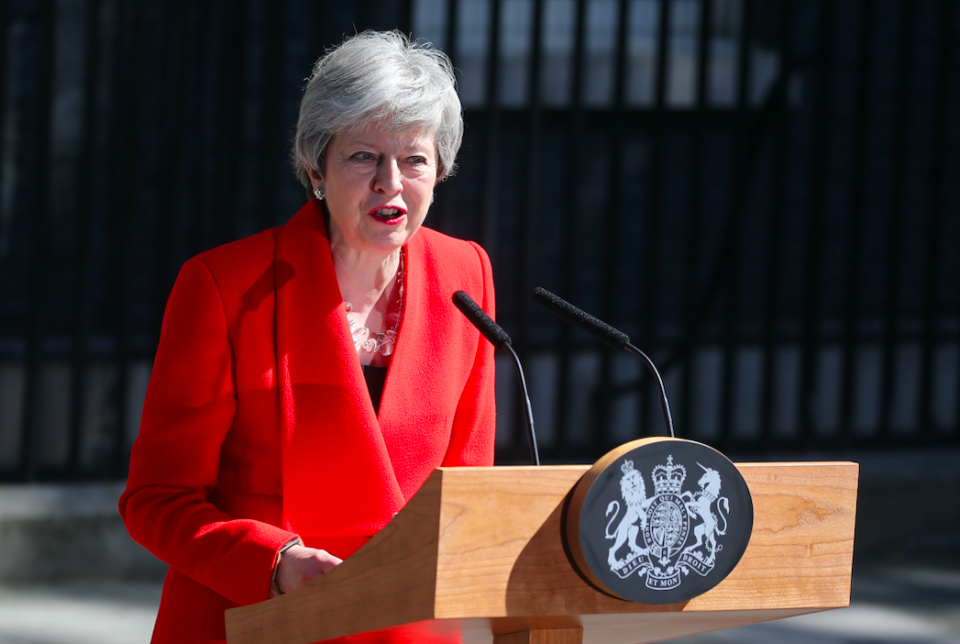 Mrs May's resignation kicked off the race to be new Tory leader (Getty)