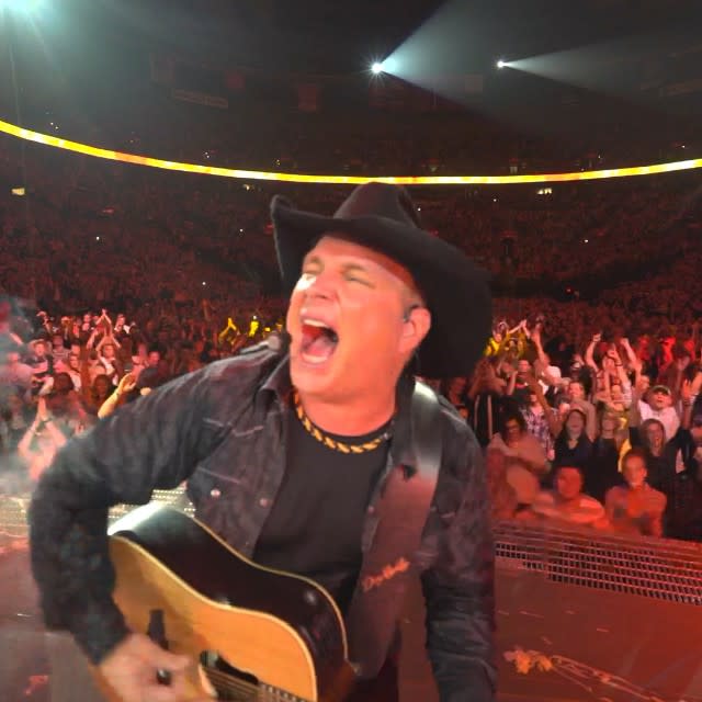 Want to follow along with Garth Brooks' weekend at the ACM Awards? All you have to do is check his Instagram! <strong>VIDEO: Garth Brooks Talks Comeback on ET: 'It's Like Starting Over Again'</strong> The country star, who's up for Entertainer of the Year at the 2015 ACM Awards, is giving fans a first hand look at his awards show experience in a series of Instagram shots Brooks has dubbed "#GarthGrams." The pics and videos follow Garth as he travels to Dallas for the show, tries on hats in his hotel room, and even gets wife Trisha Yearwood in on the fun! The singer kicked off the #GarthGrams at his concert in Portland Thursday night, announcing "Dallas, we’re coming for you!" Brooks and Yearwood invited fans to "take the whole ride with us, all weekend" in a video from the road. <strong>WATCH: Garth Brooks Relives 'Beautiful Moment' With Cancer Patient on Entertainment Tonight</strong> Brooks joked around in a video once the couple was on a plane headed for Texas, telling fans "shhhhh... the Queen is sleeping!" Brooks tried on hats in the hotel room once they were on the ground in Dallas, announcing that two of his three special edition Garth Brooks Stetson hats will be auctioned off at the Lifting Lives Benefit Gala on Friday night. Finally, Brooks asked fans for ACM Awards #GarthGram requests, writing "It's your turn, what do you want to see? Surprise me!!!!!" Brooks, Yearwood and ET host Nancy O’Dell will be co-hosting the Lifting Lives Benefit Gala on Friday night. Be sure to check out Brooks’ Instagram for more great #GarthGrams from the event and the rest of ACM Awards weekend! <strong>WATCH: Garth Brooks: I Chose My Daughters Over Fame</strong>