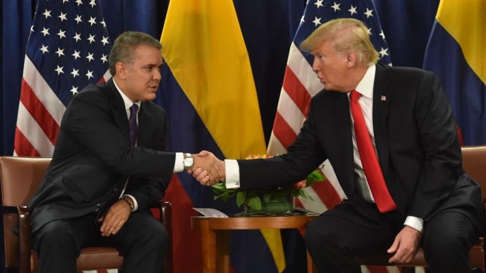 Iván Duque y Donald Trump.