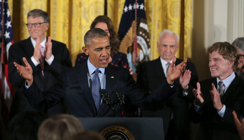 President Obama presents the 2016 Medal of Freedom to star-studded honorees