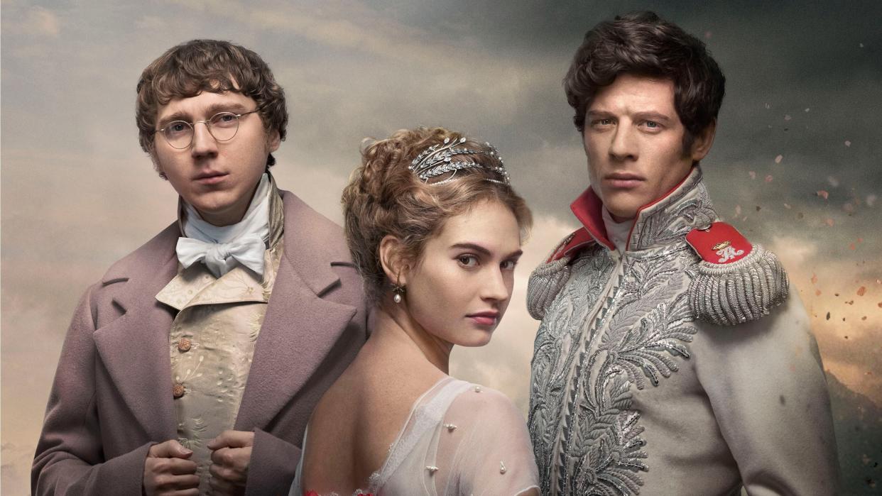  Paul Dano, Lily James and James Norton in War and Peace 