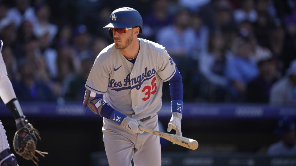 Los Angeles Dodgers center fielder Cody Bellinger (35) is having a rough fantasy go of it