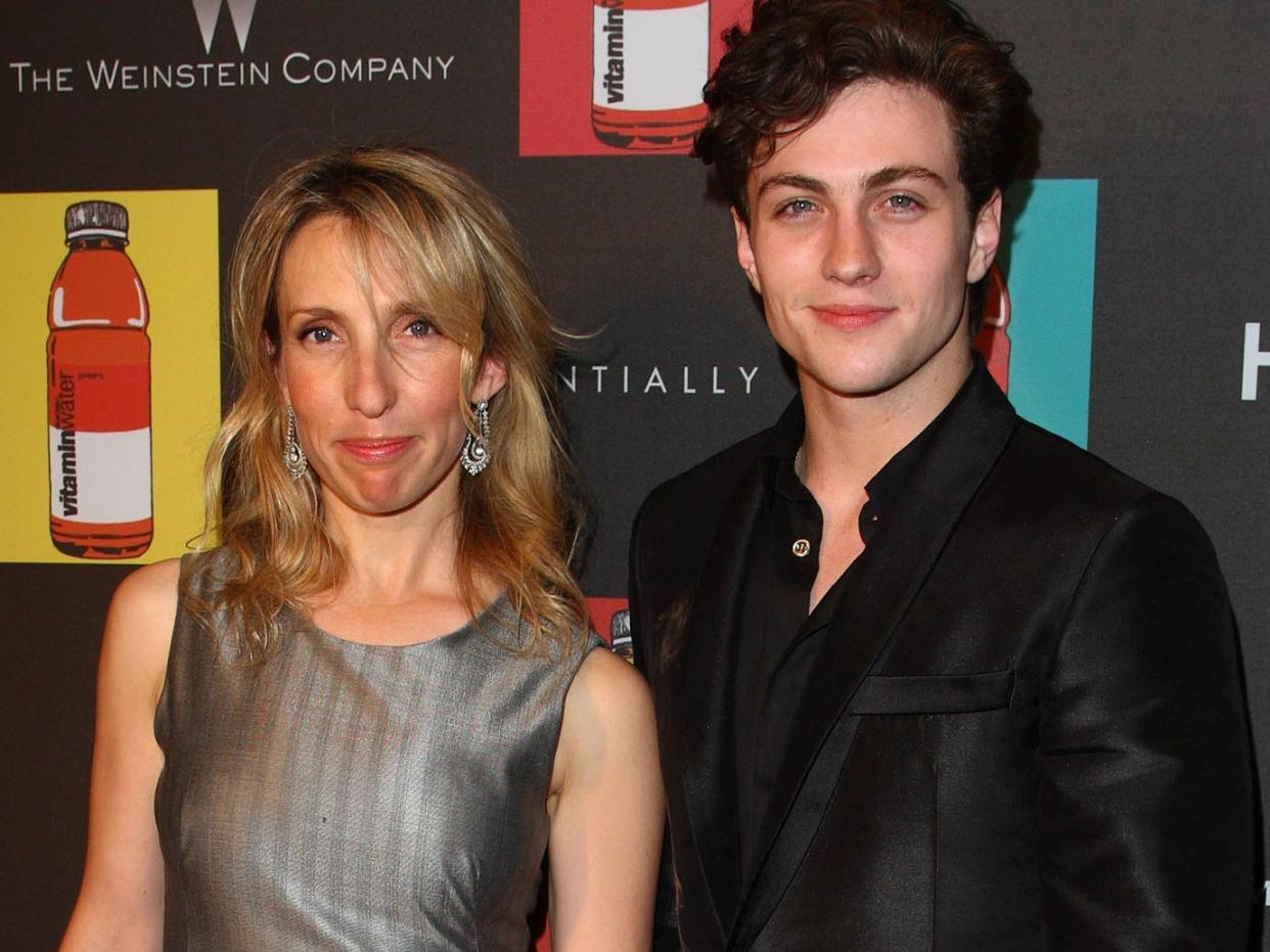 sam and aaron taylor johnson in may 2009