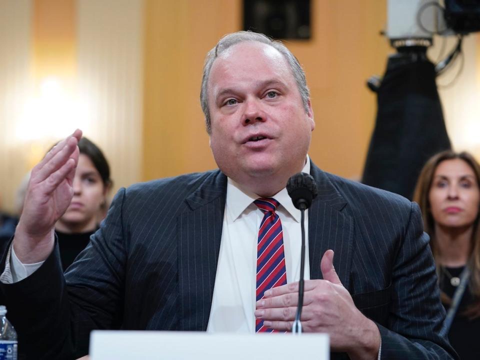 Chris Stirewalt, former Fox News political editor, testifies before the House select committee investigating the Jan. 6 attack on the U.S. Capitol.