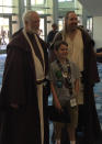 These Jedi Masters are always ready for a photo opp with a potential Padawan.