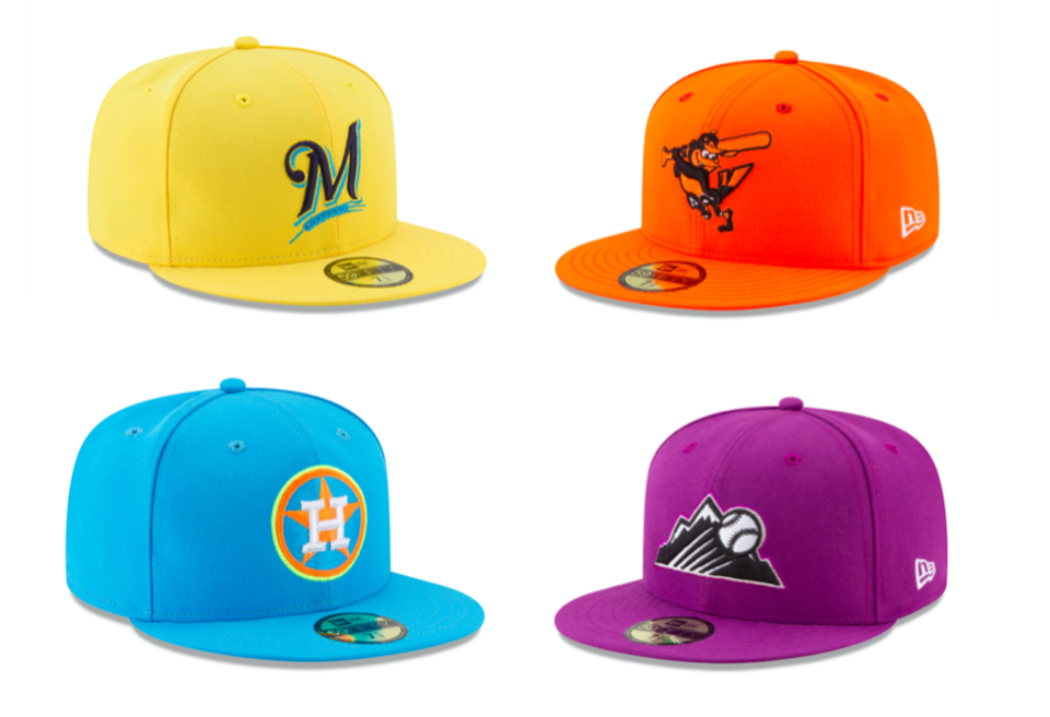 New Era has designed new brightly colored caps for Players Weekend.  (MLB)