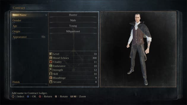 I spend way too much time in character creation menu, but the result is  worth it imo, a hunter that doesn't look like The One Reborn. : r/bloodborne