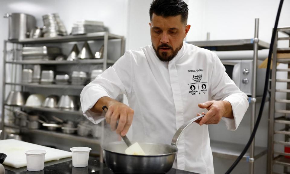 <span>Charles Guilloy will run the Olympic Village restaurant. The summer Games will make history by offering fans and athletes more vegetarian food than any previous Olympics.</span><span>Photograph: Sarah Meyssonnier/Reuters</span>