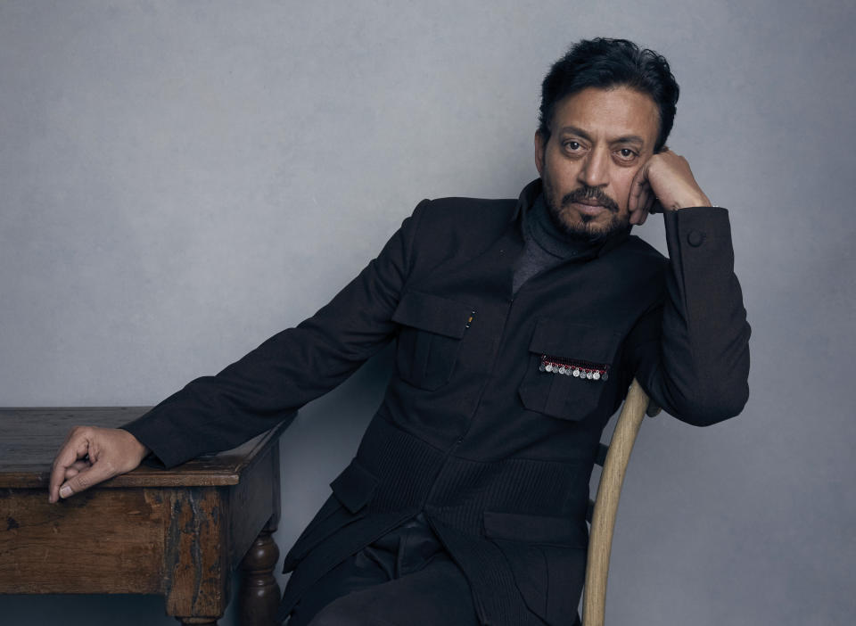 En esta foto del 22 de enero del 2018, el actor Irrfan Khan posa para promover la película "Puzzle" durante el Festival de Cine de Sundance en Park City, Utah. (Foto por Taylor Jewell/Invision/AP, Archivo)