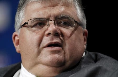 Mexico's Central Bank Governor Agustin Carstens attends the "New Challenges for Central Banking in Latin America" session at the 2015 IMF/World Bank Annual Meetings in Lima, Peru, October 8, 2015. REUTERS/Paco Chuquiure