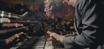 This image released by Netflix shows Jon Batiste in a scene from "American Symphony." (Netflix via AP)