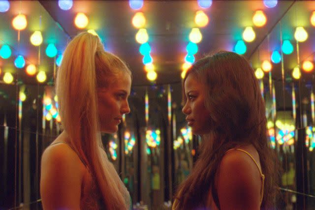 <p>A24</p> Riley Keough and Taylour Paige in 'Zola,' 2020