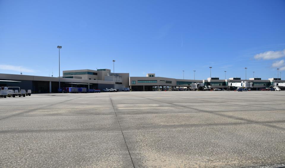 A new, five-gate ground terminal is planned for this area on the east side of the Sarasota-Bradenton International Airport. The project will include expansion of the apron, the parking space for airplanes and baggage handling carts on the tarmac.