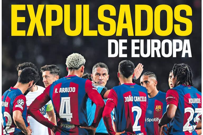 Tapa del diario Sport sobre la eliminación de Barcelona