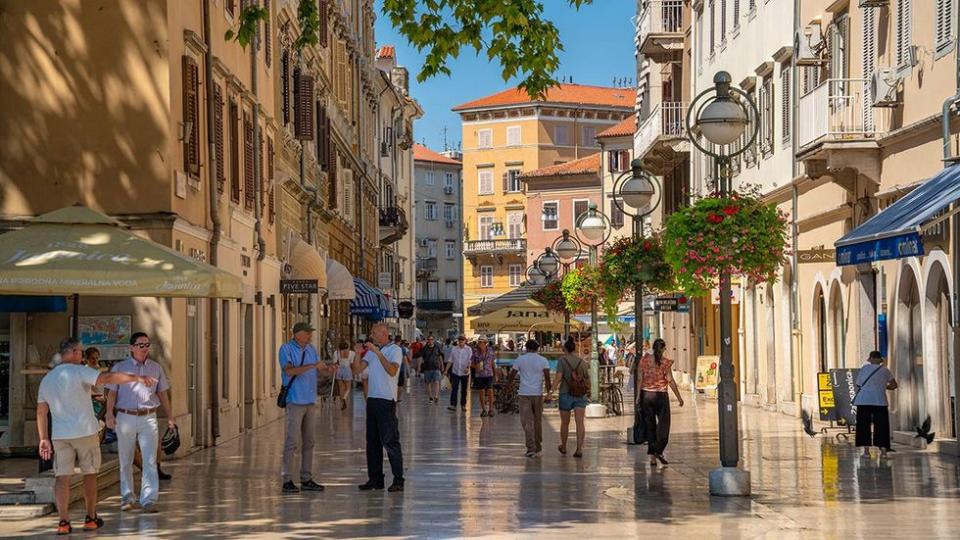 Korzo pedestrian thoroughfare in Rijeka