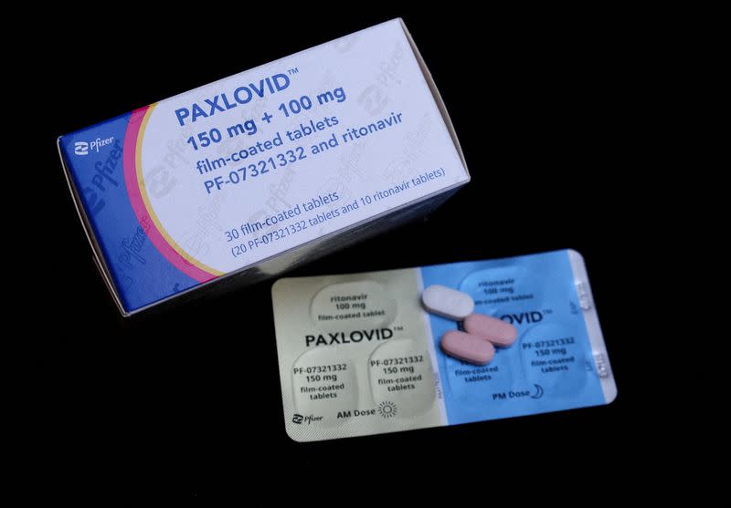 FILE PHOTO: Paxlovid is shown in this picture illustration