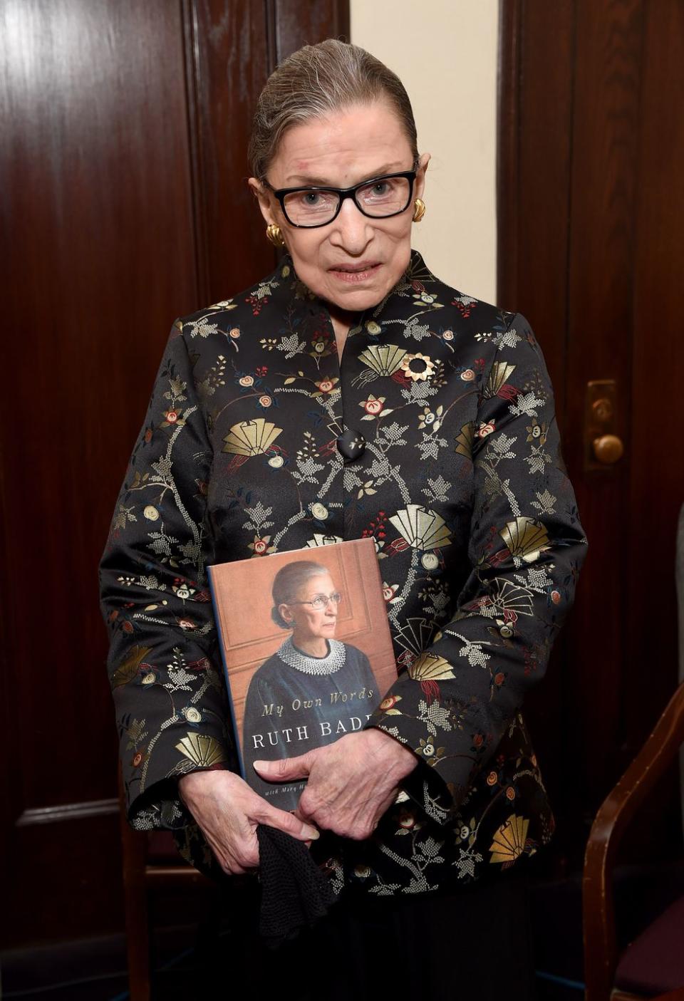 <p>In 2016, Ginsburg published her fifth book, <em>My Own Words</em>, and it was the first that she published as a Supreme Court justice. The book is a compilation of essays and speeches from throughout her career and includes her take on feminism. </p><p><a href="https://www.amazon.com/Own-Words-Ruth-Bader-Ginsburg/dp/150114524X?tag=syn-yahoo-20&ascsubtag=%5Bartid%7C10055.g.34083680%5Bsrc%7Cyahoo-us" rel="nofollow noopener" target="_blank" data-ylk="slk:She wrote;elm:context_link;itc:0;sec:content-canvas" class="link ">She wrote</a>, "Feminism…I think the simplest explanation, and one that captures the idea, is a song that Marlo Thomas sang, 'Free to be You and Me.' Free to be, if you were a girl—doctor, lawyer, Indian chief. Anything you want to be. And if you're a boy, and you like teaching, you like nursing, you would like to have a doll, that's okay too." </p>