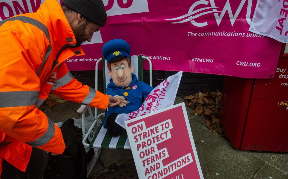 The picket line at the Camden mail centre - Guy Smallman/Getty Images