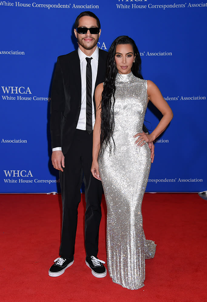 Pete Davidson and Kim Kardashian arriving to the 2022 White House Correspondents’ dinner held at the Washington Hilton Hotel on April 30, 2022 in Washington, D.C. - Credit: Tammie Arroyo / AFF-USA.com / ME