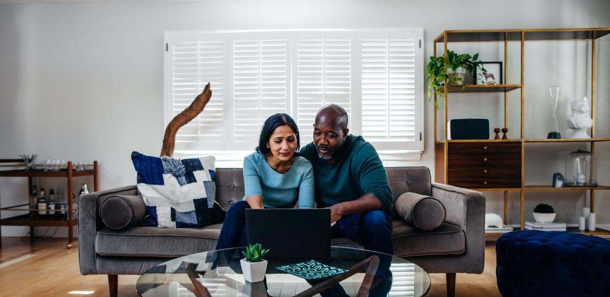 <span class="caption">Donations channeled through DAFs follow different patterns than for overall charitable giving.</span> <span class="attribution"><a class="link " href="https://www.gettyimages.com/detail/photo/mature-married-couple-at-home-on-the-sofa-looking-royalty-free-image/1146490777" rel="nofollow noopener" target="_blank" data-ylk="slk:Counter/DigitalVision via Getty Images;elm:context_link;itc:0;sec:content-canvas">Counter/DigitalVision via Getty Images</a></span>