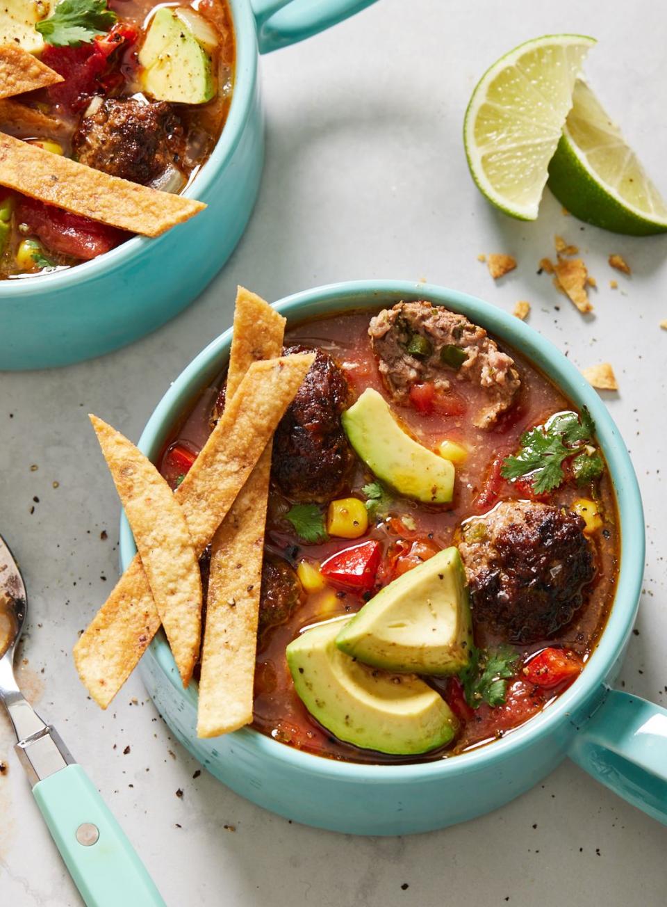 Tex-Mex Meatball Soup