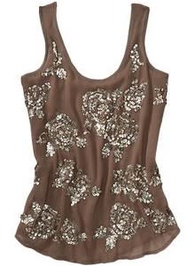 floral sequin tank