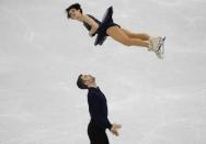 Figure Skating – Pyeongchang 2018 Winter Olympics – Team Event Pair Skating short program – Gangneung Ice Arena - Gangneung, South Korea – February 9, 2018 - Meagan Duhamel and Eric Radford of Canada compete. REUTERS/Damir Sagolj