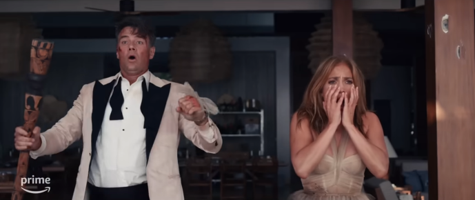 Josh Duhamel and Jennifer Lopez in "Shotgun Wedding"
