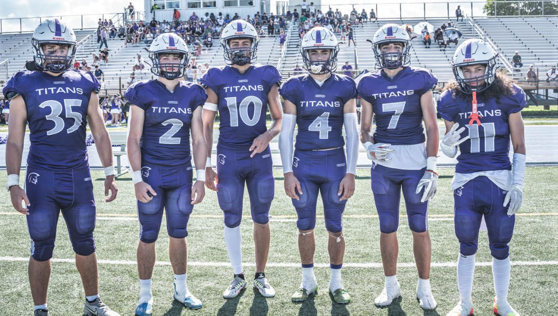 Members of the True North Academy football team.