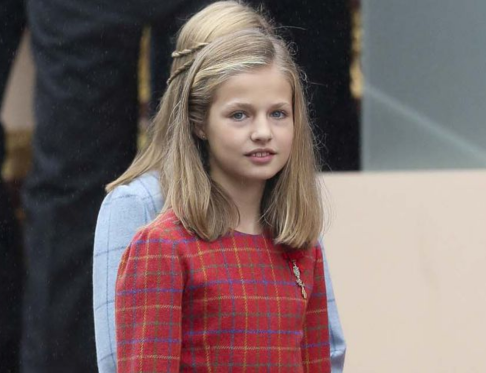 La princesa Leonor antes de realizar su intervención en el 40 aniversario de la Constitución (GTres).