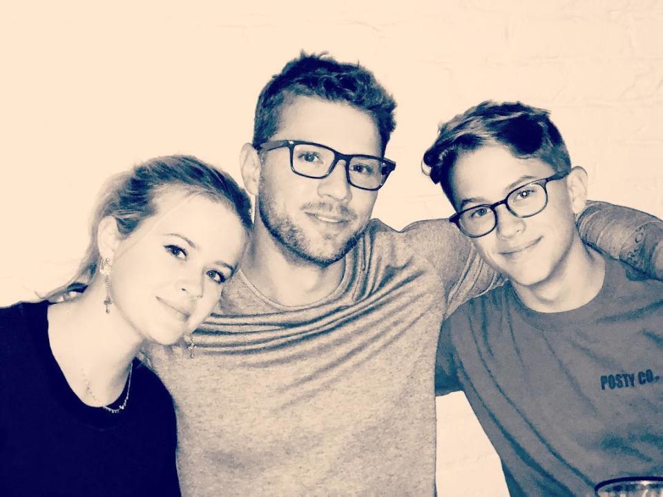 Ava with her dad, actor Ryan Phillippe, and her brother Deacon. Photo: Instagram/ryanphillippe.