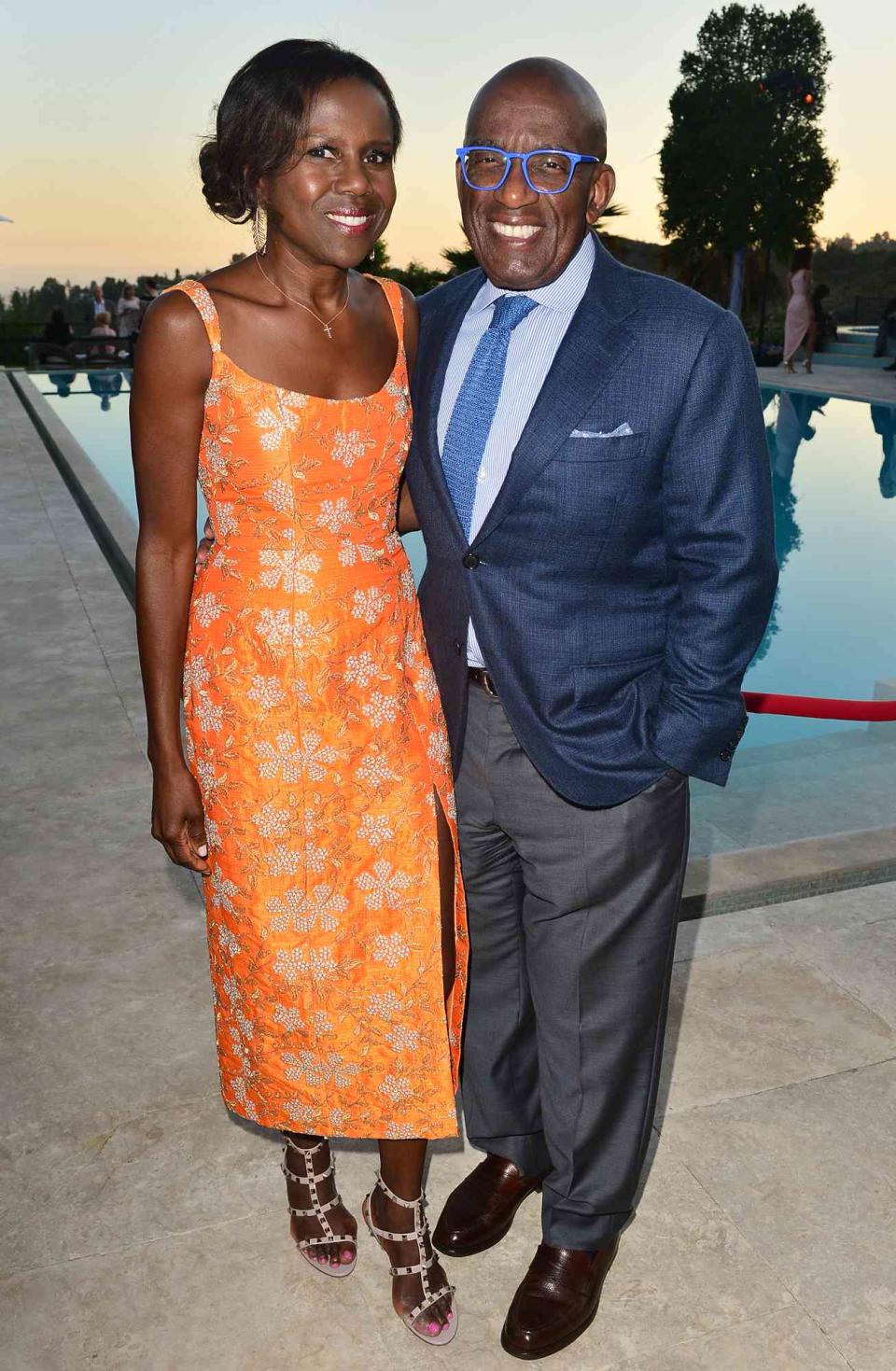 Deborah Roberts and Al Roker attend Hallmark Channel and Hallmark Movies & Mysteries Summer 2019 TCA Press Tour Event - Cocktail Reception at Private Residence on July 26, 2019 in Beverly Hills, California.