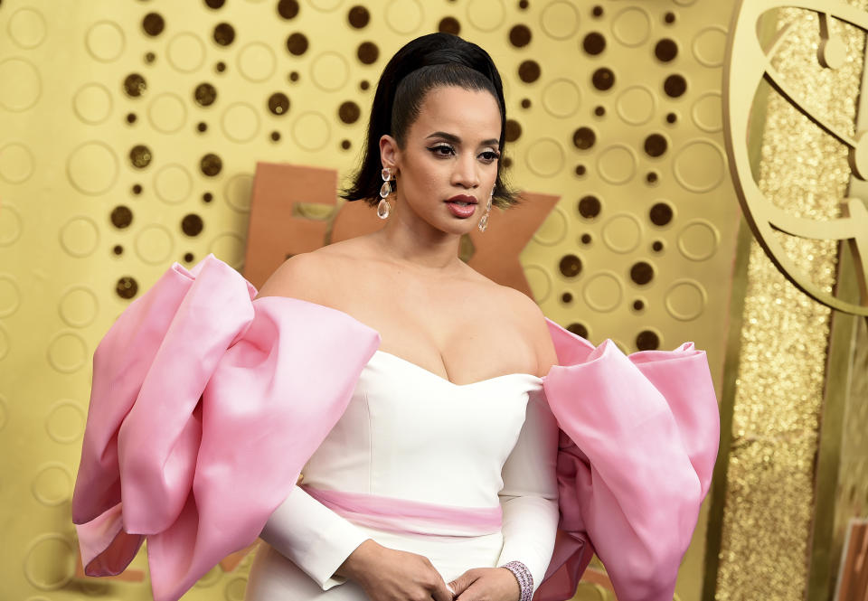 Dascha Polanco arrives at the 71st Primetime Emmy Awards on Sunday, Sept. 22, 2019, at the Microsoft Theater in Los Angeles. (Photo by Jordan Strauss/Invision/AP)