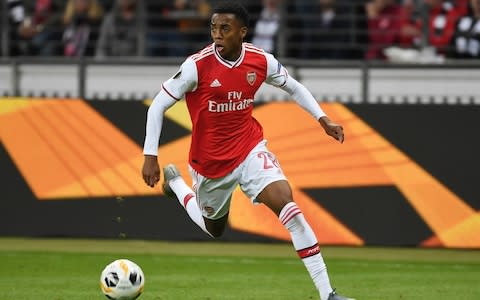 Joe Willock of Arsenal during the UEFA Europa League group F match between Eintracht Frankfurt and Arsenal FC 