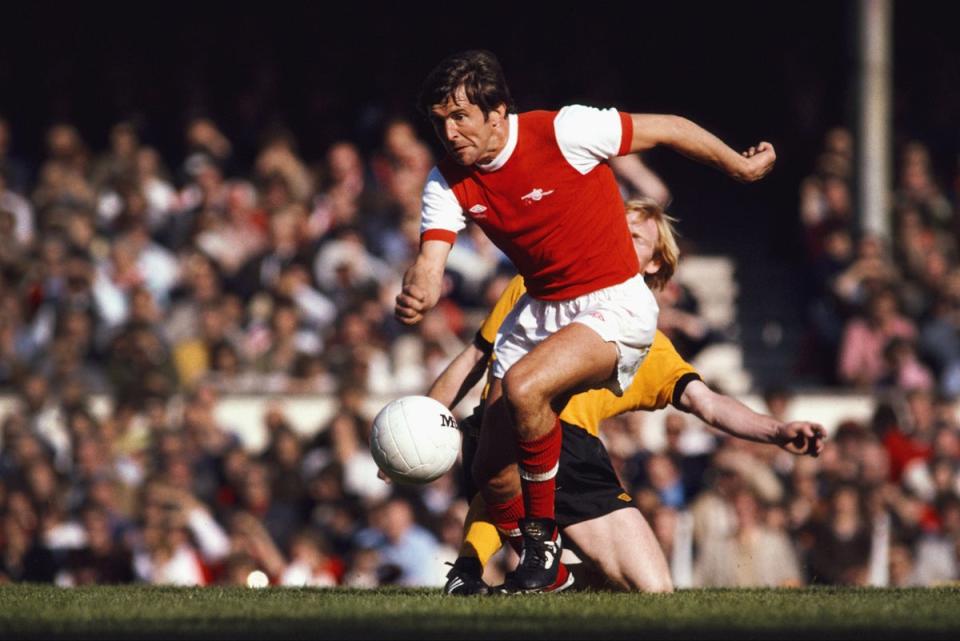 John Hollins playing for Arsenal in 1979. (Getty Images)