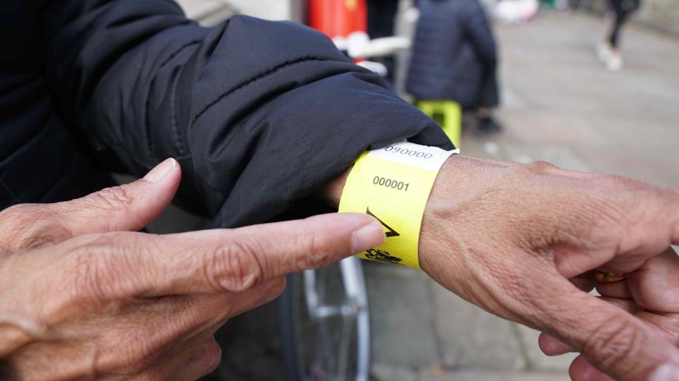 Vanessa's bracelet is stamped with the number 000001, indicating that she was the first person to enter.