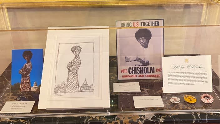 Shirley Chisholm display at White House Black History Month exhibit