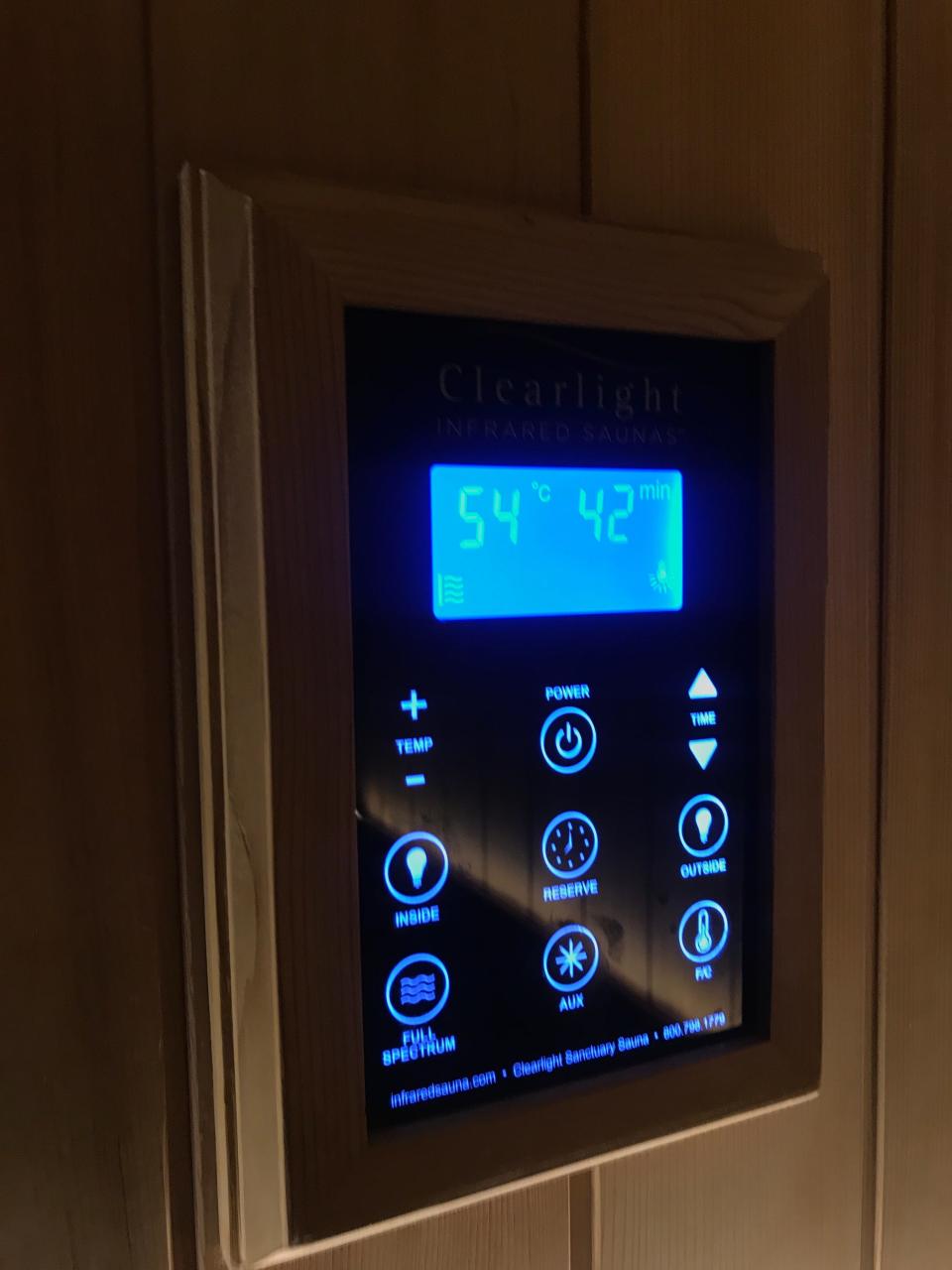 Glow Bar sauna temperature panel.JPG