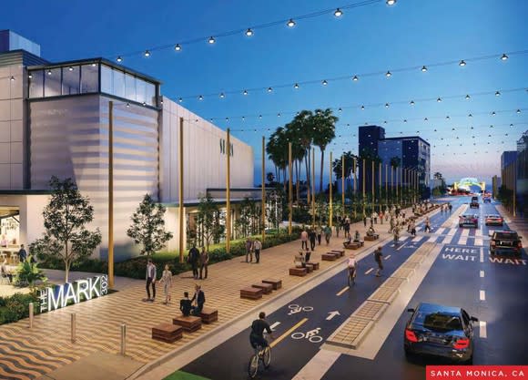 An exterior rendering of Seritage's The Mark 302 project