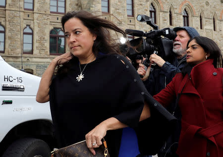 Former Canadian Justice Minister Jody Wilson-Raybould leaves West Block on Parliament Hill in Ottawa, Ontario, Canada, April 2, 2019. REUTERS/Chris Wattie