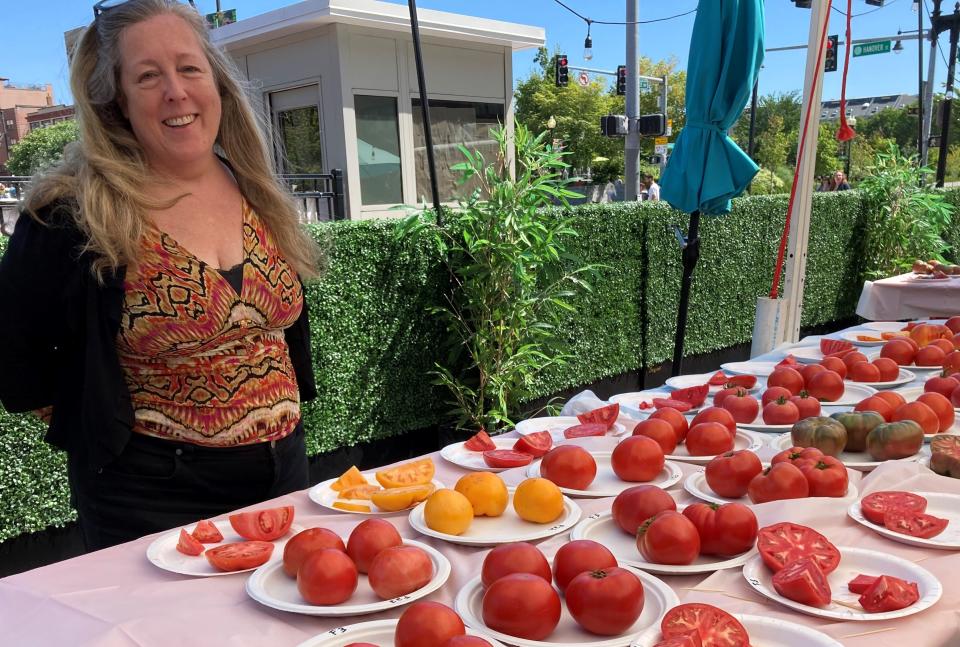 The executive director of Mass. Farmers Markets, Edith Murnane, was eager to judge, seeking the perfect tomato based first on flavor, then texture and compatibility with accompanying foods at the 38th annual Massachusetts Tomato Contest.