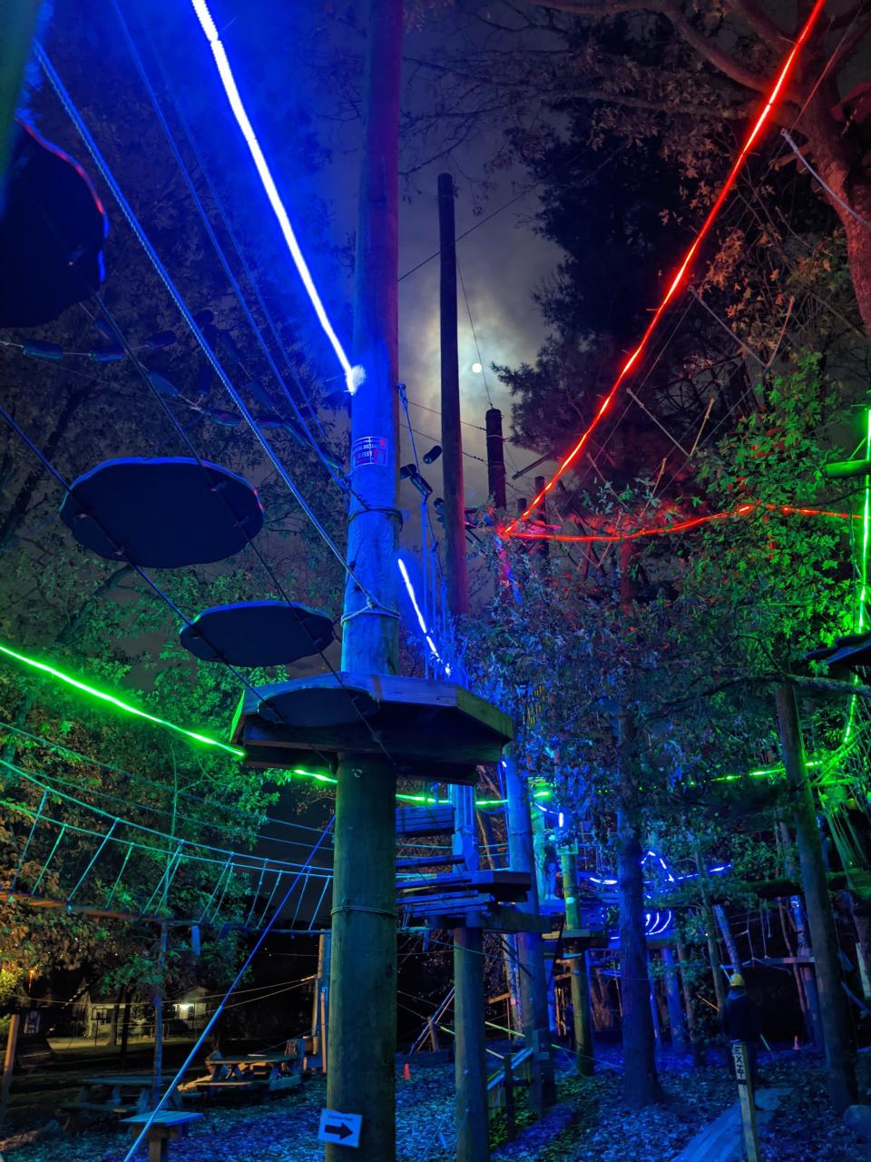 Twilight in the Treetops at Adventure Center of Asheville