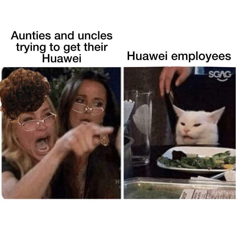 Huawei Y6 Pro $54 promo in Singapore meme.