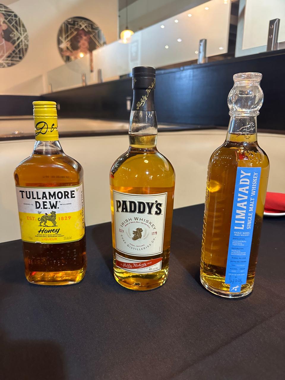 A rare tasting experience at Prime 239 Steakhouse on Saturday, March 16, features three diverse Irish whiskeys: Tullamore D.E.W. Honey, Paddy's Old Irish and Limavady Single Barrel.