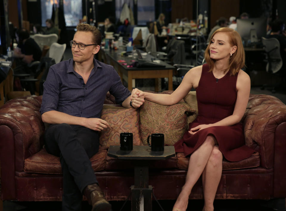 The stars of "Crimson Peak" felt a serious connection during their chat with HuffPost Live on Oct. 16, 2015.