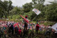 Protest at First Quantum's Panama copper mine, in Donoso