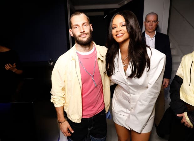 Simon Porte Jacquemus and Rihanna at the Fenty launch party in Paris. Photo: Julien Hekimian/Getty Images for Fenty