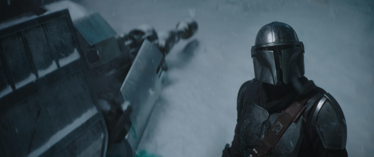 The Mandalorian (Pedro Pascal) in Lucasfilm's THE MANDALORIAN, season two, exclusively on Disney+. (© 2020 Lucasfilm Ltd)