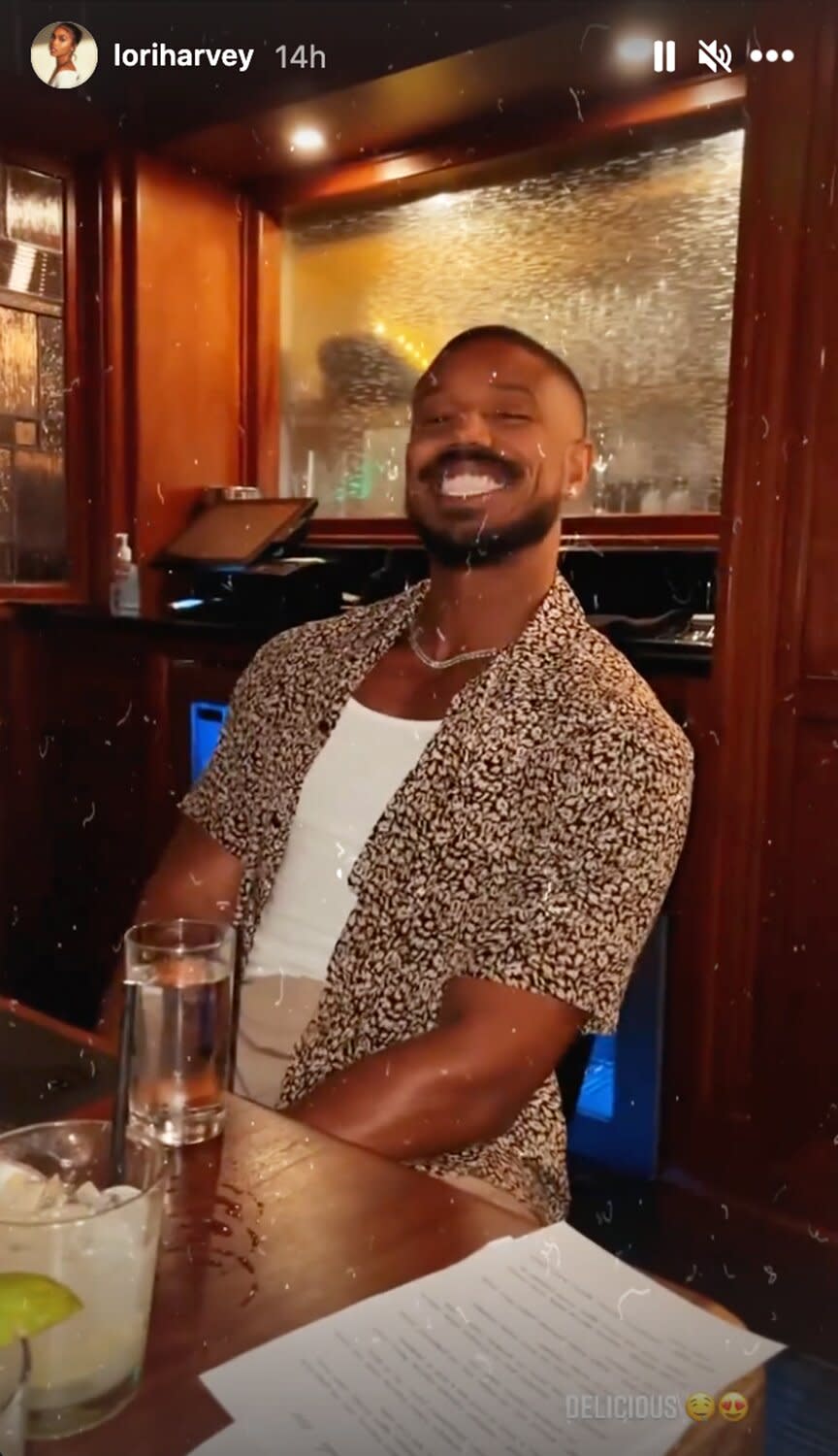 Michael B. Jordan Flashes a Smile During Date Night with Lori Harvey: 'Delicious'